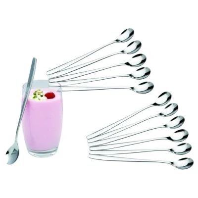 Immagine di chg 9895 02 Set cucchiai da Long Drink, Inox, 19 cm, Acciaio Inossidabile, Argento, 12 Pezzi