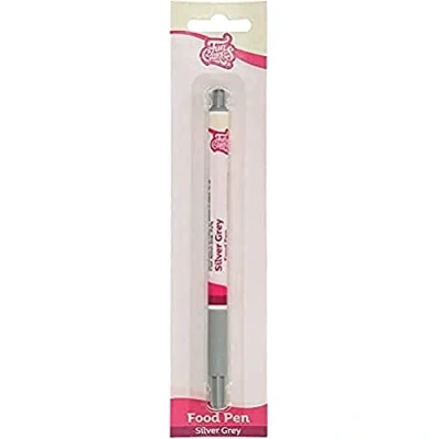 Immagine di FunCakes Food Pen Grigio argento: Pennarello Alimentare, Punta flessibile per Linee Spesse e Sottili, Penna Commestibile Biscotti, Torte, Fondente, Ideale Personalizzare, Certificata Halal
