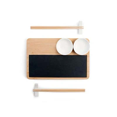 Immagine di H&amp;h set 10 pezzi sushi ardesia e bamb cm 30x20
