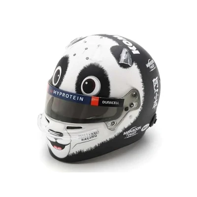 Immagine di Williams Racing F1 Replica Casco, Alex Albon 2024 GP Cinese, Collezione Adulto, Panda Design, Mini Casco Scala 1/5