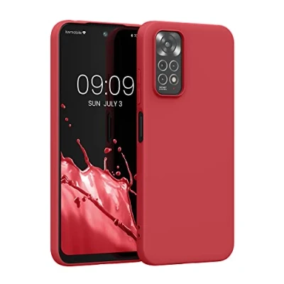 Immagine di kwmobile Custodia Compatibile con Xiaomi Redmi Note 11 / 11S Cover Back Case per Smartphone in Silicone TPU Protezione Gommata rosso