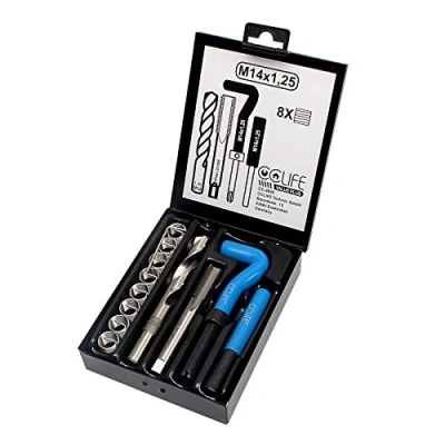 Immagine di CCLIFE Attrezzi di per la Riparazione e Ripristino Filetti, Motore Auto Filettatura interna manicotto inserti, Dimensione:M10 X 1.0
