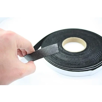 Immagine di tukan tex Nastro in feltro autoadesivo, larghezza 10 mm, spessore 3,0 lunghezza 20 m, rotolo di feltro, protezione dai rumori (1 cm larghezza, mm spessore, m lunghezza, nero)