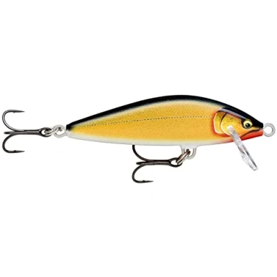 Immagine di Rapala Esca da Pesca Artificiale Spinning Countdown Elite in Balsa per Acqua Dolce Affondante Profondità di Nuoto 0,9m 5,5cm / 5g Prodotta Estonia Gilded Gold Shad