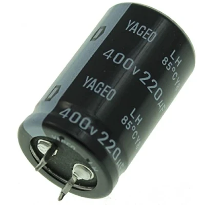 Immagine di 2x Elettrolitici Condensatore 220µF 400V 85C ; LH400M02220BPF 2540 220uF