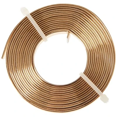 Immagine di Efco 1 x 5 mm 2 m filo piatto in alluminio anodizzato, colore: Blu/Nero Gold