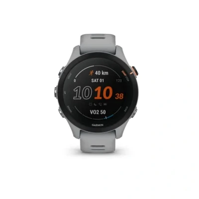 Immagine di Garmin Forerunner 255S (Ricondizionato), Smartwatch per la corsa, 41mm, GPS multiband, Cardio, VO2max, Running Power, Report mattutino, HRV Status, Piani gratuiti 5K, 10K, 21K, Recupero (Powder Grey)