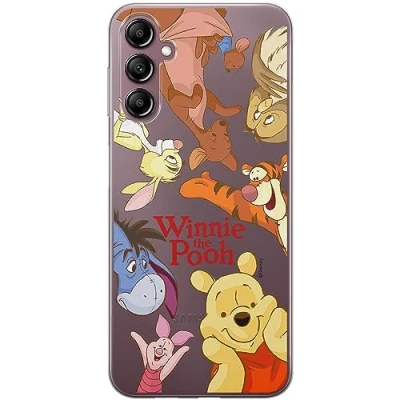 Immagine di ERT GROUP custodia per cellulare Samsung A14 4G/5G originale e con licenza ufficiale Disney, modello Winnie the Pooh &amp; Friends 046 adattato alla forma dello smartphone, parzialmente trasparente
