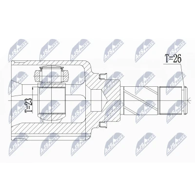 Immagine di NTY NPW RE 121 Kit Giunto Omocinetico cambio manuale sul lato del