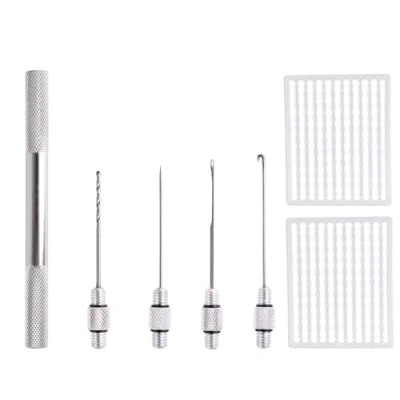 Immagine di Set 2 in 1 composto da impiombatura e swinger adatto come esca per la pesca della carpa, accessori delle carpe, Silver