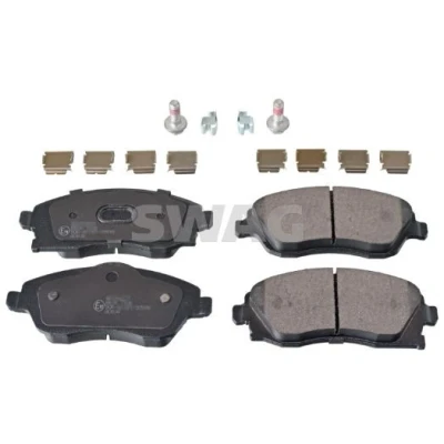 Immagine di SWAG 40 91 6748 Kit pastiglie freno Assale anteriore con segnalatore acustico usura materiale di fissaggio OPEL: Meriva A, Corsa C Hatchback