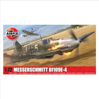 Immagine di Airfix Messerschmitt Bf109E 4 A01008B Modellino in plastica per adulti e bambini dagli 8 anni su, include strisce decalcomanie, modello scala 1:72