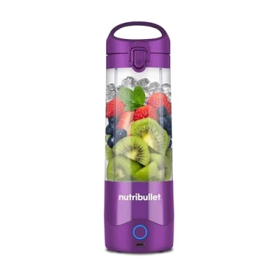 Immagine di nutribullet portable blender, frullatore portatile, 475ml BPA free, mini frullatore, multifunzione, caricatore USB C, oltre 15 cicli frullatura, viola, NBP003PU