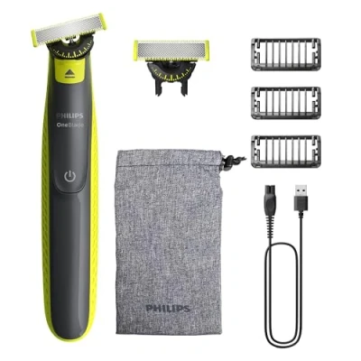 Immagine di Philips OneBlade 360 Autentico Regolabarba e rasoio elettrico, 2x lame, 3x pettine per barba (1, 3, 5 mm), QP2724/31
