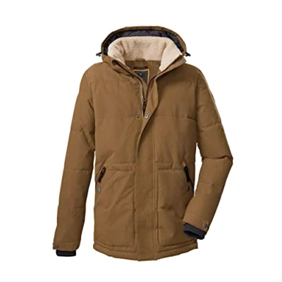 Immagine di G.I.G.A. DX Uomo Giacca funzionale casual in look piumino con cappuccio staccabile zip GW 44 MN QLTD JCKT, marrone, S, 38543 000