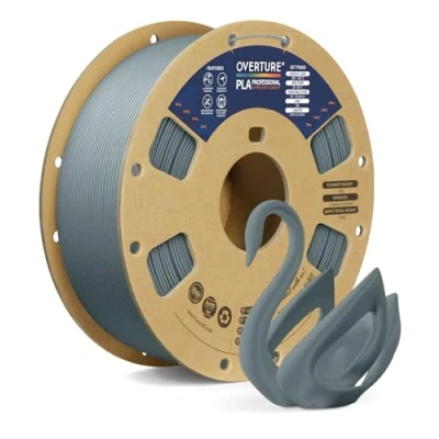 Immagine di OVERTURE PLA Plus (PLA+) Filamento 1.75mm, Toughness Enhanced Roll, Professionale Tenacia, 1kg Filamento(2.2lbs), Precisione Dimensionale 99% Probabilità +/ 0.03 mm (Grigio Chiaro)