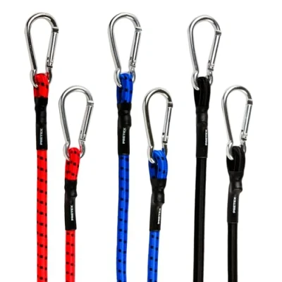 Immagine di PRETEX Set da 8 Corde Elastiche con Gancio 4 Misure di Elastici Ganci Corda Elastica per Teloni Cinghie Portapacchi Auto e Bici Multicolore