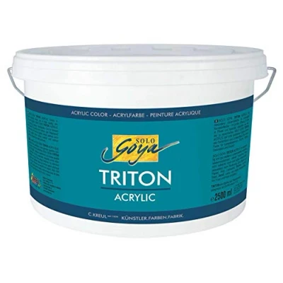 Immagine di KREUL 17217 Solo Goya Triton 2.500 ml secchio di Vernice acrilica Bianco Asciugatura rapida con un aspetto opaco Qualità studio a base d&#039;acqua, versatile, coprente ed economica
