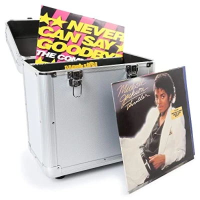 Immagine di Power Dynamics Valigia per dischi in vinile RC80, portatile 80 LP da 30 cm, interno schiuma, telaio leggero, colore nero