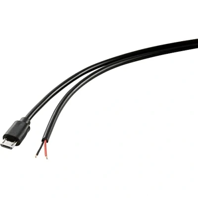 Immagine di TRU COMPONENTS Cavo di alimentazione Raspberry Pi, BBC micro:bit [1x Spina Micro B USB 2.0 1x Estremità aperta] 1.00 m Nero