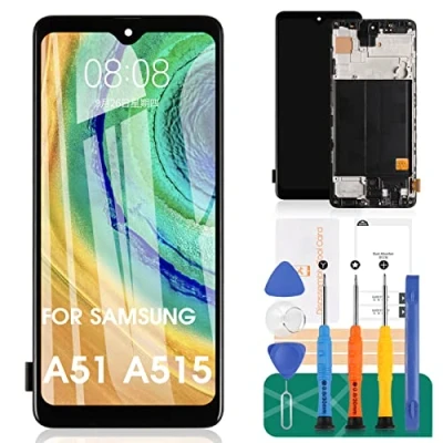 Immagine di Incell Schermo di ricambio per Samsung Galaxy A51 LCD Display SM A515U Touch Digitizer Assembly A515F Kit riparazione con telaio (senza funzione impronte