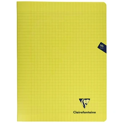 Immagine di Clairefontaine 343361C Un Quaderno Agrafé Mimesys giallo 24x32 cm 96 pagine quadretti grandi Carta bianca 90 g copertina in polipropilene
