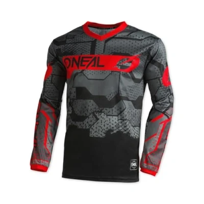 Immagine di O&#039;Neal E003 515 Maglia Ragazzi Element Camo V.22, Nero/Rosso, XL