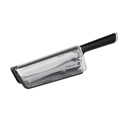 Immagine di Tefal Ever Sharp Cuchillo chef 16.5 cm, afilador integrado en la funda, tecnologia de afilado doble pivote, sistema bloqueo seguro, acero inoxidable alemán