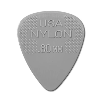 Immagine di Jim Dunlop 44P.60 Plettri in Nylon Standard, Spessore da 0.6 mm, 12 Pezzi, Light Grey