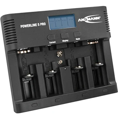 Immagine di Ansmann Powerline 5 Pro Caricabatterie universale NiCd, NiMH Ministilo (AAA), Stilo (AA), 1/2 Torcia (C), (D), Blocco da 9 V