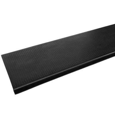 Immagine di ANRO Tappetini in gomma per gradini, antiscivolo, esterni, scale, colore nero, 75 x 25 3 cm