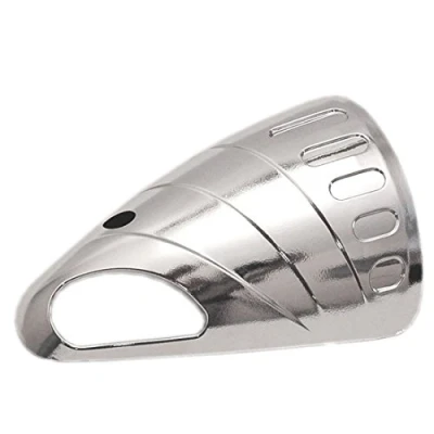 Immagine di one by Camamoto plastica coperchio Protezione Collettore Scarico Marmitta compatibile con Yamaha T Max 500 Modello dal 2001 al 2007 Carbon Look/cromo sasatinato/cromato (cromato)