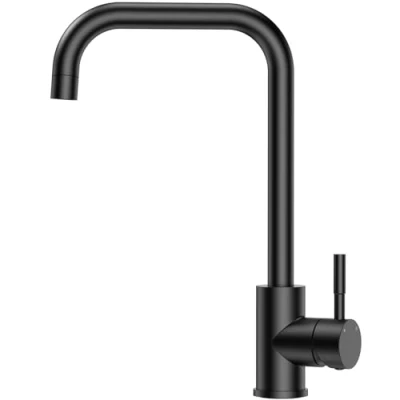 Immagine di Miscelatore Cucina Nero, CECIPA Rubinetto Lavello Nero Girevole a 360, Monocomando in Acciaio Inox, Lavandino Resistente alla Corrosione