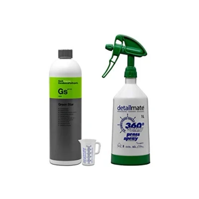 Immagine di Detailmate Kwazar Mercury Super PRO+ Set di detergente universale a 360 gradi, confezione da 1 litro e misurino scalato 50 ml