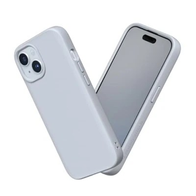 Immagine di RhinoShield Case Compatible with [iPhone 15] SolidSuit Shock Absorbent Slim Design Protective Cover Premium Matte Finish 3.5M / 11ft Drop Protection Ash Grey
