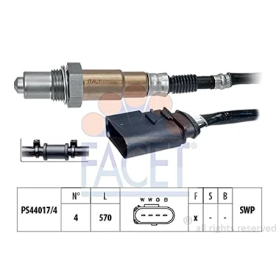 Immagine di FACET 10.7600 Sonda lambda con materiale di fissaggio Made in Italy OE Equivalent riscaldato, planare, Filettatura prelubrificata 4