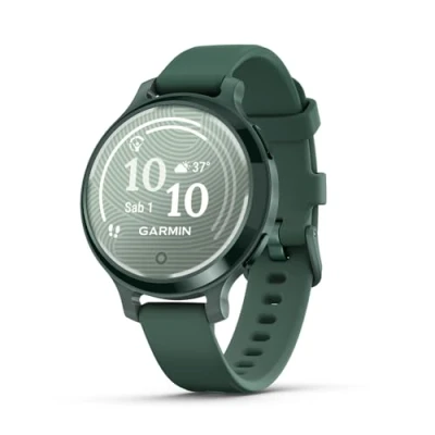 Immagine di Garmin Lily 2 Active, Smartwatch per Donne, Elegante e Compatto, 38mm, Display LCD 1.3&#039;&#039;, Quadrante decorato, GPS, Notifiche, Pay, Autonomia 9 giorni, Jasper Green