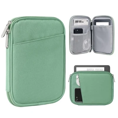 Immagine di TiMOVO 6 7 Pollici Custodia per Tablet Nuovo Kindle Paperwhite E Colorsoft Signature Edition, Protettiva con Tasca Reader/Kindle Oasis, Bodhi Verde