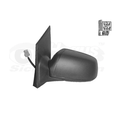 Immagine di Specchio retrovisore esterno Van Wezel 1863809 Sx nero completo, convesso, per regolazione elettrica specchio, termico FORD: Focus 2