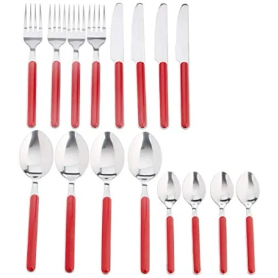Immagine di Brunner Delice Set di Posate da Campeggio, Confezione 16 Pezzi, Rosso
