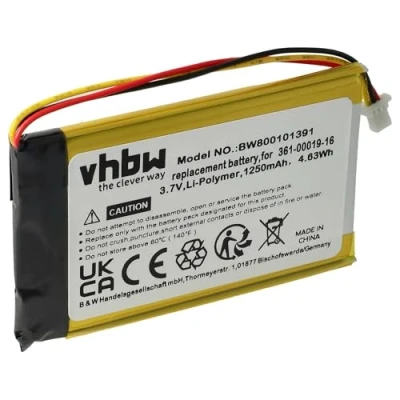 Immagine di vhbw 1x batteria compatibile con Garmin Nüvi 1490, 1490T, 1400 navigatore GPS (1250mAh, 3,7V, Li Poly)