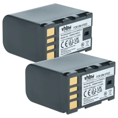 Immagine di vhbw 2x batteria compatibile con JVC GR D720EX, D740, D740EX, D725 videocamera camcorder (2100mAh, 7,2V, Li Ion) infochip