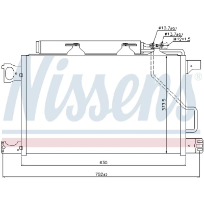 Immagine di NISSENS 94794 Condensatore con essiccatore Alluminio 630 R 134a MERCEDES BENZ: Classe C Sedan, T modell