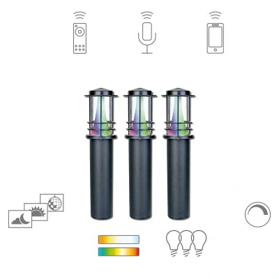 Immagine di Müller Licht tint Lampada da terra esterna a LED Petunia montaggio fisso 3.6 W RGB