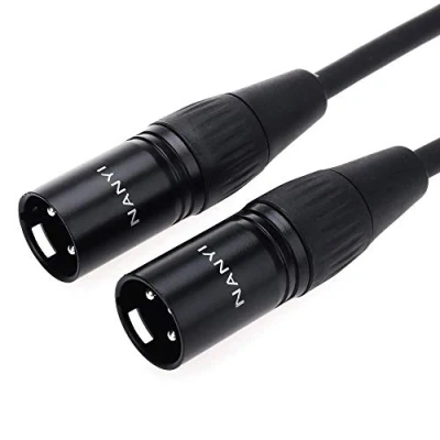 Immagine di Nanyi, Cavo audio splitter per microfono da XLR maschio a 3 pin, con rame senza ossigeno, metri