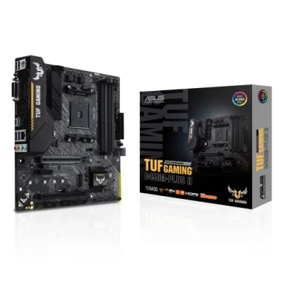 Immagine di ASUS TUF GAMING B450M PLUS II, Scheda Madre Micro ATX, AMD B450 (AM4), M.2, Microfono Con Cancellazione del Rumore AI, USB 3.2 Gen 2 Type A, 1 C, Supporto Aura Sync RGB, Nero