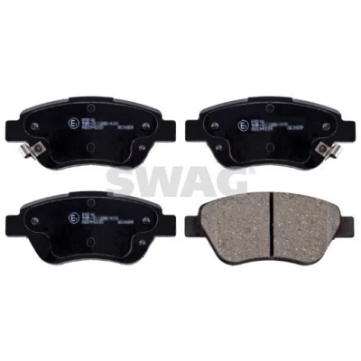 Immagine di SWAG 40 91 6627 Kit pastiglie freno Assale anteriore con segnalatore acustico usura FIAT: Panda II Hatchback, Doblo I Station Wagon, Cargo