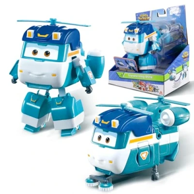 Immagine di Super Wings Shine Airplane Transformable Toy Robot Figure, Cartoon Robot, Giocattolo per bambini 3 4 5 6 7 8 Anni Ragazzo Ragazza 12 cm