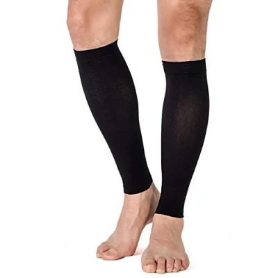Immagine di TOFLY Manicotto a Compressione per Polpaccio, 1 Coppia Unisex, Gamba Calze 20 30 mmHg Shin Splint, Sollievo dal Dolore al Gonfiore, Vene Varicose, Maternità, Nero XXL