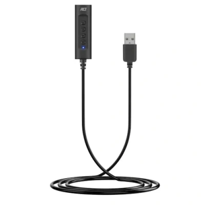 Immagine di ACT scheda audio USB, USB a jack da 3,5 mm, con controllo del volume, esterna, collega e microfono Aux PC/Laptop AC9360